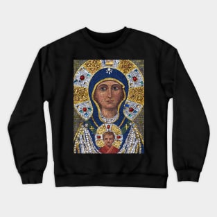 Virgin Mary Glass Mosaic Crewneck Sweatshirt